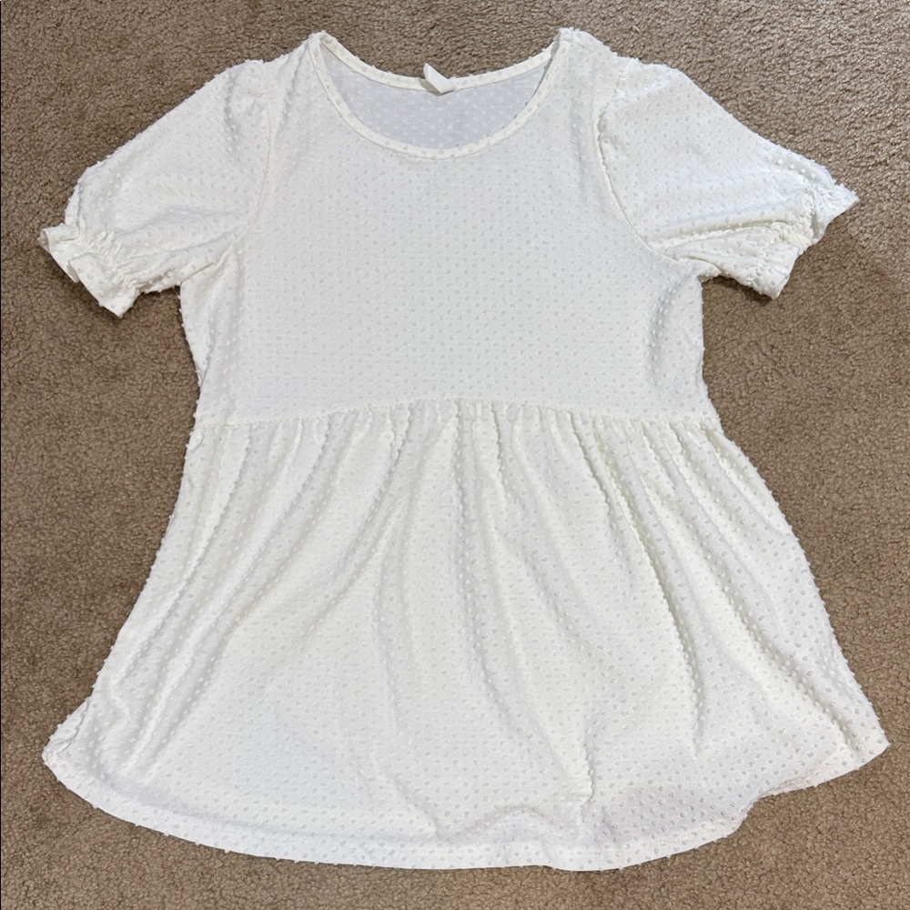 Pinkblush Ivory Textured Top
